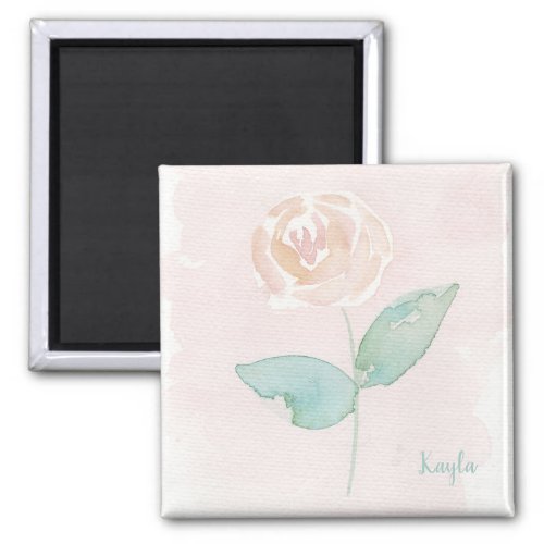 Boho Rose Watercolor  Magnet