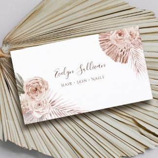 Boho roses business card