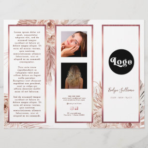 Boho Roses Elegant Brochure