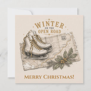 Boho Route 66 Christmas Holiday Greetings