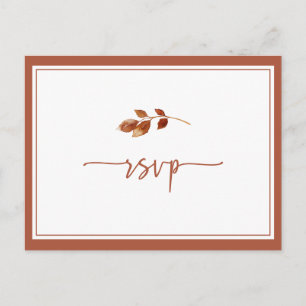 Boho RSVP Wedding Postcard