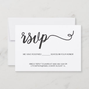Boho RSVP without mailing Reserved Seat Card