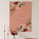 Button Rusted Transparent Boho Rust & Neutral Fall Floral Peach Rust Frame Poster | Zazzle
