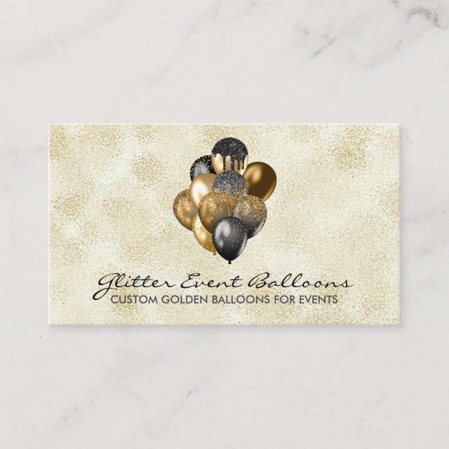 Boho rustic Balloon Decoration Business Card (Front)