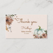 Boho Rustic fall pumpkin thank you