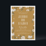 Boho Rustic Floral Mustard Yellow Wedding Invitation<br><div class="desc">Boho Rustic Floral Mustard Yellow Wedding Invitation</div>