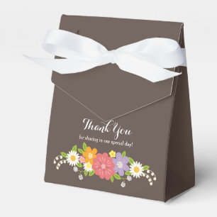 Boho Rustic Floral Wreath Wedding Favor Boxes