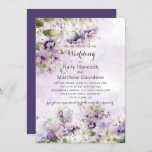 Boho Rustic Lavender Purple Floral Wildflowers  Invitation
