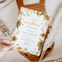 Boho Rustic Little Sunflower Bee Baby Shower