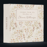 Boho Rustic Meadow Floral Personalized Recipe 3 Ring Binder<br><div class="desc">Boho Rustic Meadow Flowers Floral Bridal Shower Personalized Recipe Binder</div>