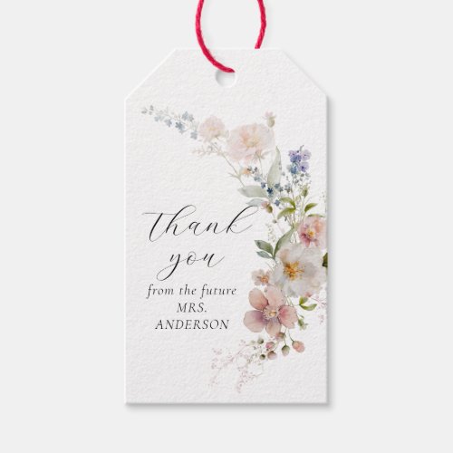 Boho Rustic Meadow Wildflower Bridal Shower Gift Tags