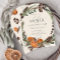 Boho Rustic Orange Modern Botanical Baby Shower