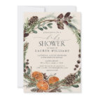 Boho Rustic Orange Modern Botanical Baby Shower