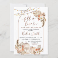 Boho Rustic Pumpkin Fall in Love Baby Shower