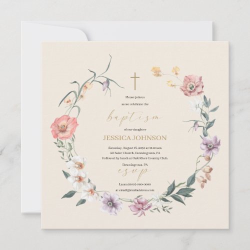 Boho Rustic Roses and Orchids Flowers Join us for  Invitation