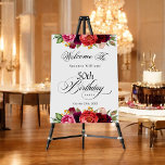 Boho Rustic Watercolor Floral 50th Birthday Party Foam Board<br><div class="desc">This wonderfully feminine and rustic boho style 50th birthday party welcome sign has a rich color palette in terracotta, deep peach, burgundy red, purple, teal and yellow. The lovely watercolor botanical elements have a nature-inspired organic appeal and make the invitation pop with style. Elegant calligraphy script spells out the word...</div>