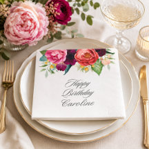 Boho Rustic Watercolor Floral Birthday Party