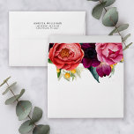 Boho Rustic Watercolor Floral with Return Address Envelope<br><div class="desc">Beautifully feminine with rustic boho charm,  this floral envelope has a bouquet of rustic mixed flowers printed on the inside envelope lining. It has a text template on the back flap to personalize with your return address. This A7 size envelope fits 5x7-inch cards and invitations.</div>