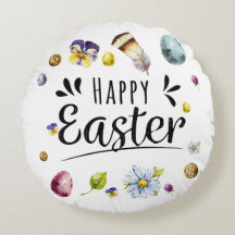 Boho Rustic Watercolour Colourful Happy Easter