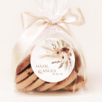 Boho Rustic Wedding Favor Tag Sticker Labels