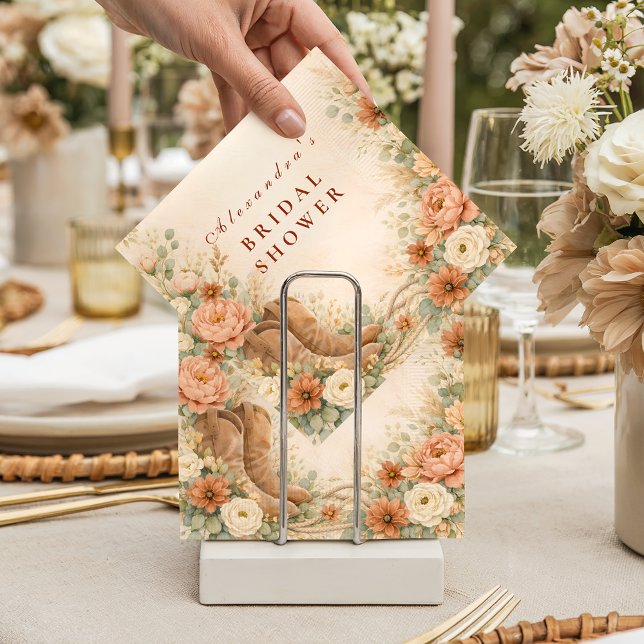 Boho Rustic Western Bridal Shower Napkins (Creator Uploaded)