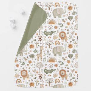Boho Safari Animal Baby Kids Blanket