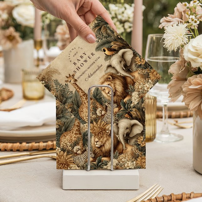 Boho Safari Animals Baby Shower Napkins (Creator Uploaded)