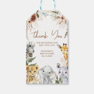 Boho Safari Baby Shower Favor Tags