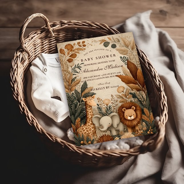 Boho Safari Baby Shower Invitation (Creator Uploaded)