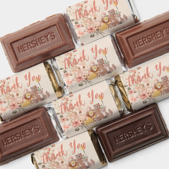 Boho Safari Blush Pink Pampas Grass Candy Wrapper Hershey's Miniatures (Creator Uploaded)