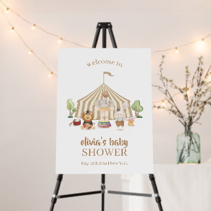 Boho Safari Circus Baby Shower Welcome Sign