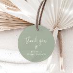 Boho Sage Green Bridal Shower Thank You Favor Tags<br><div class="desc">Boho Sage Green Bridal Shower Thank You Favor Tags</div>