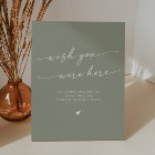 Boho Sage Green Memorial Wish You Were Here