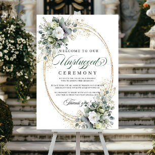 Boho Sage Green Unplugged Ceremony Poster