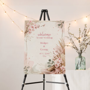 Boho Sakura Rustic Wedding Blooms Foam Board