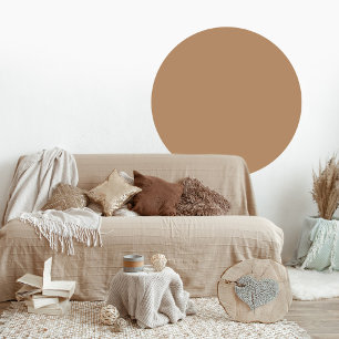Boho Sand Circle Wall Color Blocking Wall Decal