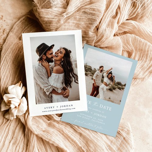 Boho Save the Date Photo Minimalist Save the Date Invitation