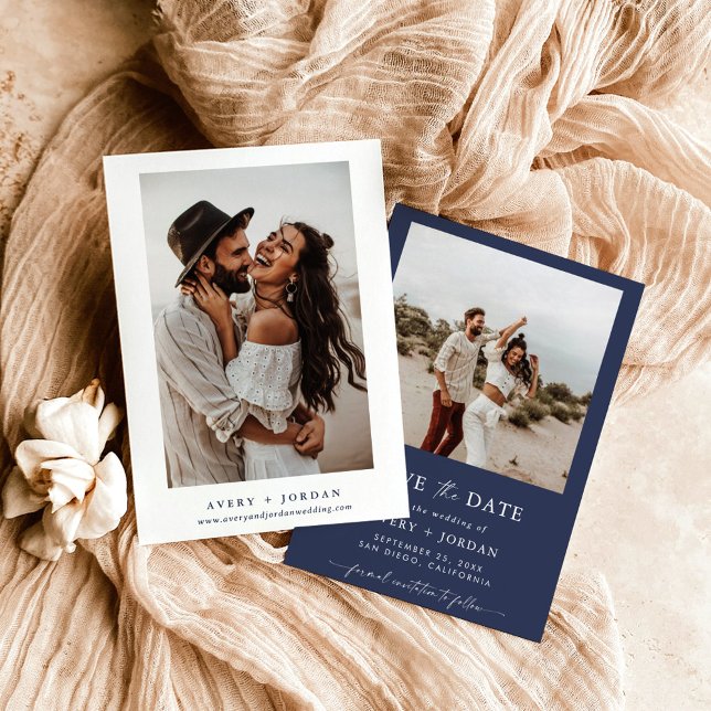 Boho Save the Date, Photo Minimalist Save the Date Invitation (Creator Uploaded)