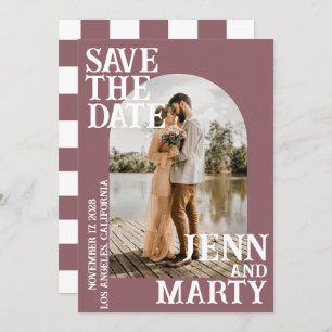 Boho Save the Date, Photo Minimalist Save the Date Invitation