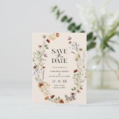 Boho Save The Date Postcard (Standing Front)