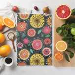 Boho Scandi folk flower pattern  Kitchen Towel<br><div class="desc">A beautiful fusion of Bohemian, Scandinavian, and folk-inspired aesthetics. A charming and whimsical floral pattern that blends the simplicity and functionality of Scandinavian design with the free-spirited and artistic essence of Boho-chic style. The design features clean lines and colorful flowers, perfect for adding a touch of nature-inspired beauty and unique...</div>