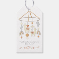 Boho Scandi Mobile Baby Shower Gift Tags