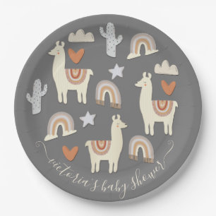 Boho Scandi Mobile Baby Shower paper plates