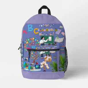 Boho School Days Printed Backpack