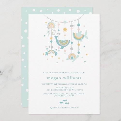 Boho Sea Animal Baby Shower Invitation