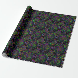 Boho Sea Turtle: Psychedelic Mandala Pattern Wrapping Paper