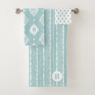 BOHO Seafoam Green Mix-and-Match Bath Towel Set
