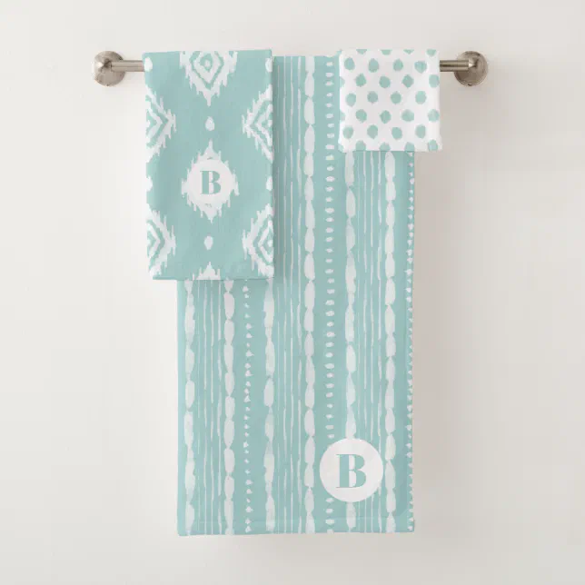 BOHO Seafoam Green MixandMatch Bath Towel Set Zazzle