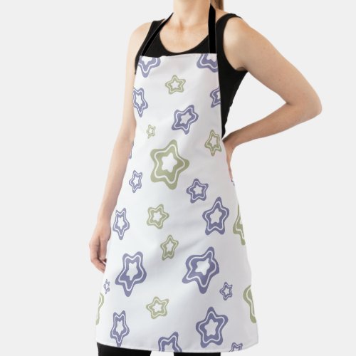 Boho Seamless Star Pattern  Apron