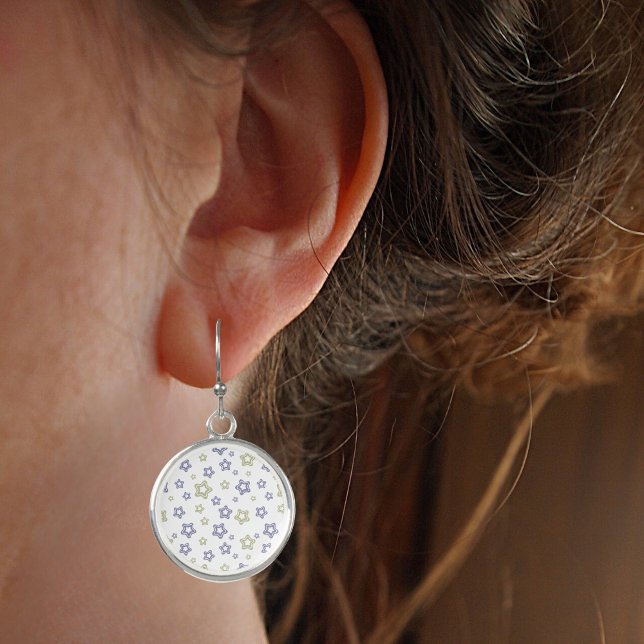 Boho Seamless Star Pattern Drop Earrings (Creator Uploaded)